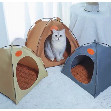 Dooee Bed Canvas House For Cats & Dogs Grey